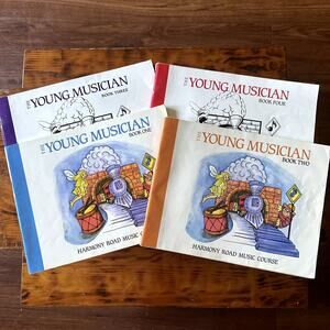 Vintage 90s The Young Musician Books 1-4 Sheet Music & CDs